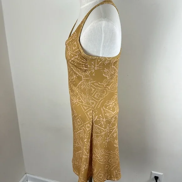 🌷PRANA Mustard Razorback Dress Size M - Picture 2 of 10
